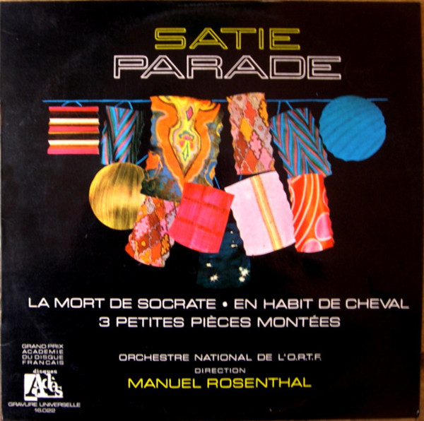 Cover Satie*, Orchestre National De L' O.R.T.F.*, Manuel Rosenthal - Parade (LP, Album) Schallplatten Ankauf