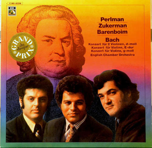 Cover Bach* - Barenboim* / Perlman* / Zukerman* / English Chamber Orchestra - Konzert für 2 Violinen, d-moll, Konzert für Violine, E-dur, Konzert für Violine, G-moll. (LP) Schallplatten Ankauf