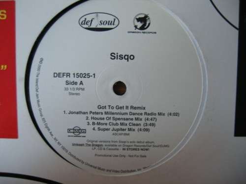 Cover Sisqo - Got To Get It (12, Promo) Schallplatten Ankauf