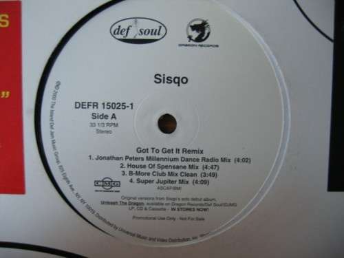 Bild Sisqo - Got To Get It (12, Promo) Schallplatten Ankauf