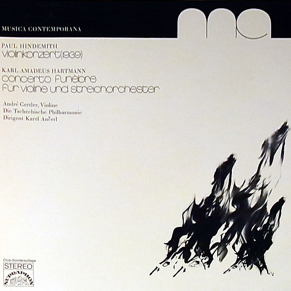 Cover Hindemith* / Hartmann*, Czech Philharmonic Orchestra* - Violin Concertos (LP, Album, Club) Schallplatten Ankauf