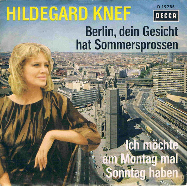 Cover Hildegard Knef - Berlin, Dein Gesicht Hat Sommersprossen (7, Single, RP) Schallplatten Ankauf