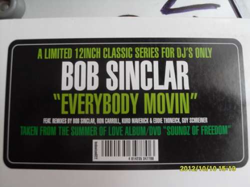 Cover Bob Sinclar - Everybody Movin (12) Schallplatten Ankauf