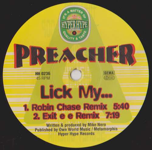 Cover Preacher - Lick My... (12) Schallplatten Ankauf