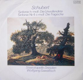Cover Schubert* - Staatskapelle Dresden, Wolfgang Sawallisch - Sinfonie H-moll Die Unvollendete / Sinfonie Nr. 4 C-moll Die Tragische (LP) Schallplatten Ankauf