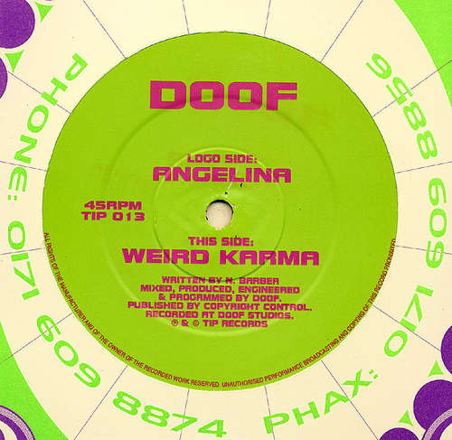 Cover Doof - Angelina / Weird Karma (12) Schallplatten Ankauf