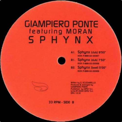 Cover Giampiero Ponte Feat. Moran - Sphynx (12, Promo) Schallplatten Ankauf