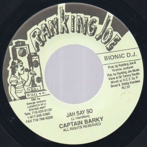 Cover Captain Barky* - Jah Say So (7) Schallplatten Ankauf