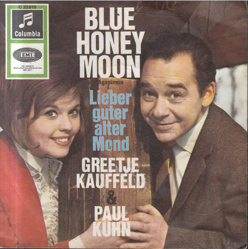 Cover Greetje Kauffeld & Paul Kuhn - Blue Honey Moon (7, Single) Schallplatten Ankauf