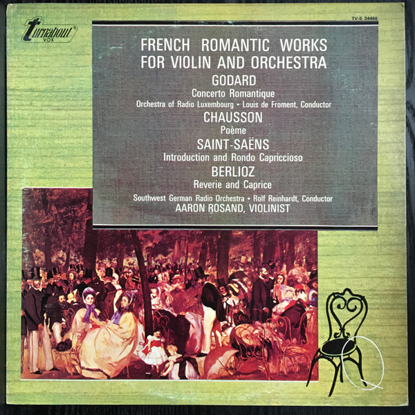 Cover Godard*, Chausson*, Saint-Saëns*, Berlioz*, Aaron Rosand - French Romantic Works For Violin And Orchestra (LP) Schallplatten Ankauf