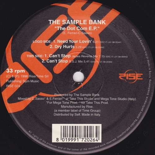 Cover The Sample Bank - The Dot Com E.P. (12) Schallplatten Ankauf