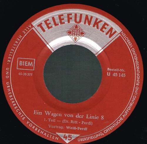 Cover Weiß-Ferdl* - Ein Wagen Von Der Linie 8 (7, Single) Schallplatten Ankauf