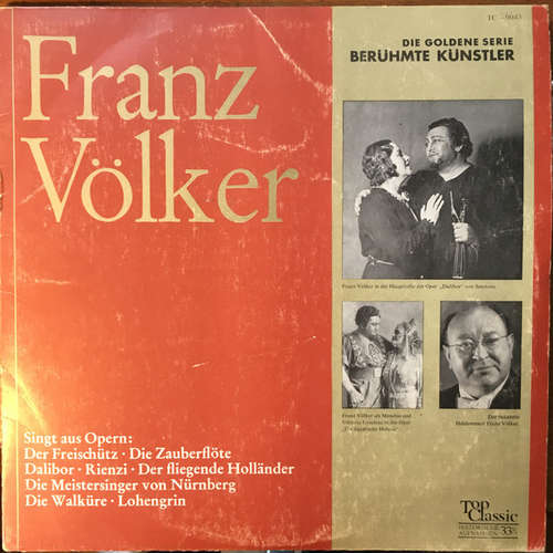 Cover Franz Völker - Singt Aus Opern (LP) Schallplatten Ankauf