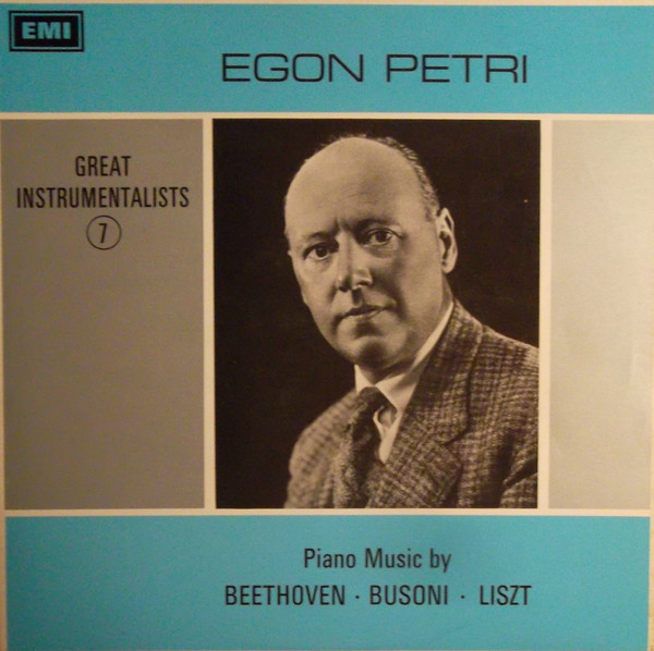 Cover Egon Petri, Beethoven*, Liszt*, Busoni* - Piano Music By Beethoven - Busoni - Liszt (LP, Mono) Schallplatten Ankauf