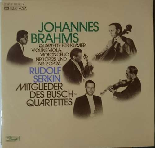Cover Johannes Brahms - Mitglieder Des Busch-Quartettes* / Rudolf Serkin - Quartette Für Klavier, Violine, Viola, Violoncello Nr. 1 Op. 25 Und Nr. 2, Op. 26 (2xLP, Album, Mono) Schallplatten Ankauf