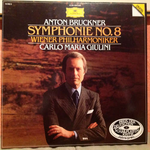 Cover Anton Bruckner, Wiener Philharmoniker, Carlo Maria Giulini - Symphonie No. 8 (2xLP, Album, Club, RE) Schallplatten Ankauf