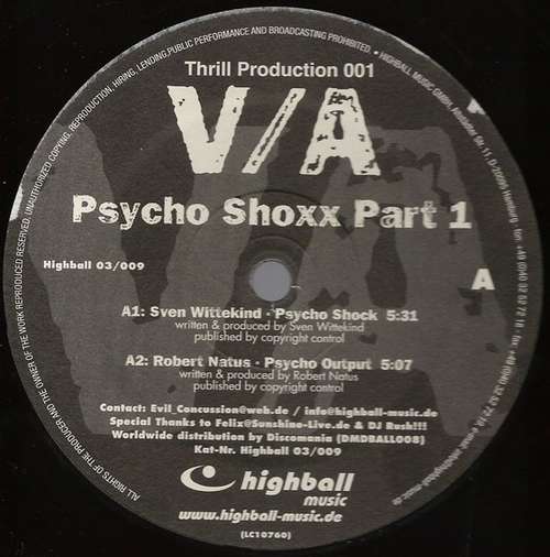 Cover Psycho Shoxx Part 1 Schallplatten Ankauf