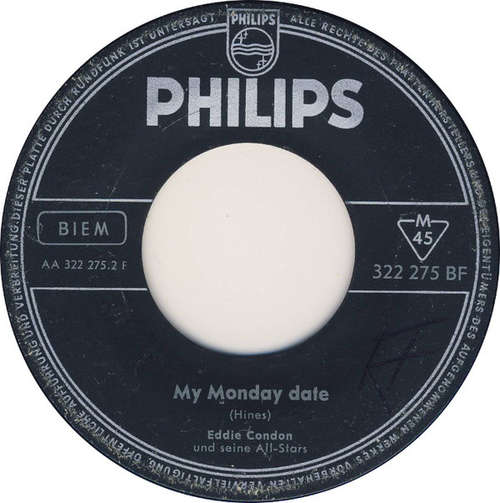 Cover Eddie Condon Und Seine All-Stars* - Put'm Down Blues / My Monday Date (7, Mono) Schallplatten Ankauf