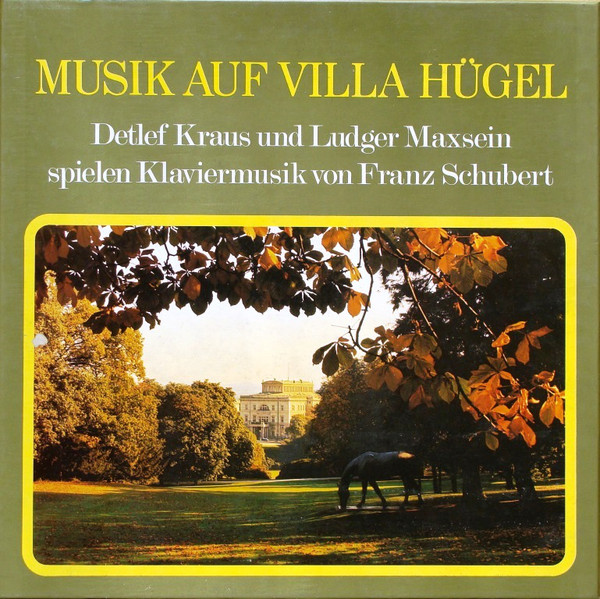 Cover Detlef Kraus, Ludger Maxsein spielen Klaviermusik von Franz Schubert - Musik Auf Villa Hügel (2xLP) Schallplatten Ankauf