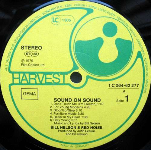 Cover Bill Nelson's Red Noise* - Sound On Sound (LP, Album) Schallplatten Ankauf