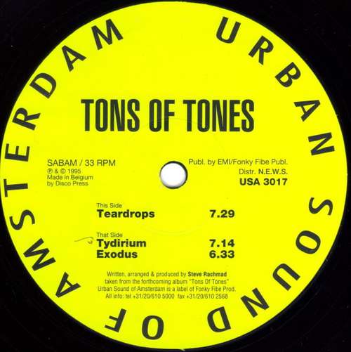 Cover Tons Of Tones - Teardrops (12) Schallplatten Ankauf