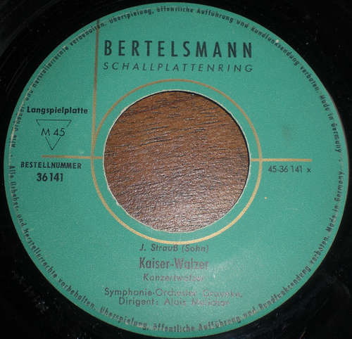 Cover Symphonie-Orchester Graunke - Kaiser-Walzer / An Der Schönen Blauen Donau (7, EP, Mono, RE, gre) Schallplatten Ankauf