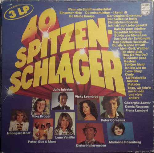Cover Various - 40 Spitzen-Schlager (Box, Comp) Schallplatten Ankauf