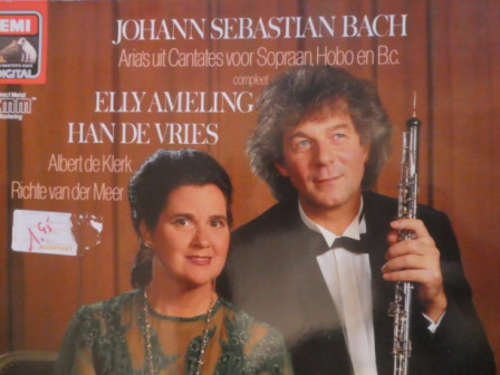 Cover Johann Sebastian Bach - Elly Ameling, Han de Vries, Albert De Klerk, Richte van der Meer - Aria's Uit Cantates Voor Sopraan, Hobo En B.c. (Compleet) (LP) Schallplatten Ankauf