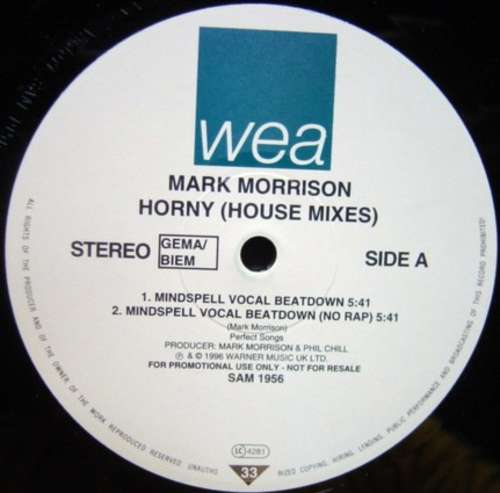 Cover Mark Morrison - Horny (House Mixes) (12, Promo) Schallplatten Ankauf