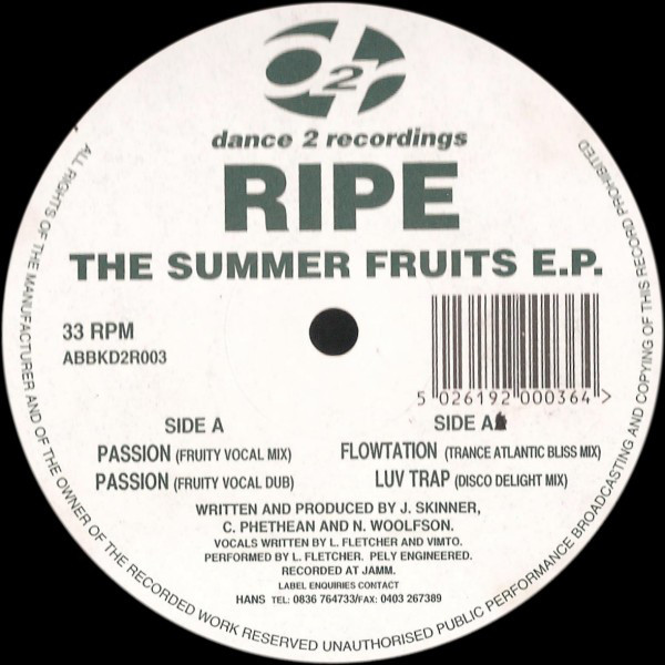 Cover Ripe - The Summer Fruits E.P. (12, EP) Schallplatten Ankauf