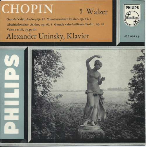 Cover Chopin*, Alexander Uninsky - 5 Walzer (7, Mono) Schallplatten Ankauf