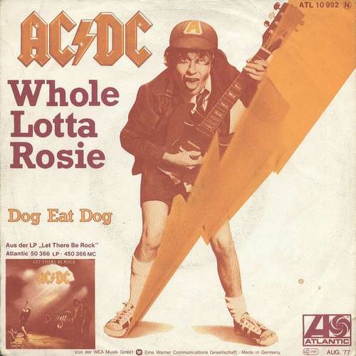 Cover AC/DC - Whole Lotta Rosie (7, Single, RP) Schallplatten Ankauf