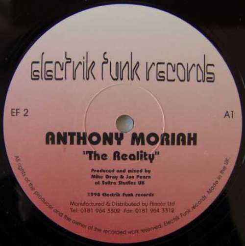 Cover Anthony Moriah - The Reality (12) Schallplatten Ankauf