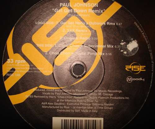 Cover Paul Johnson - Get Get Down (Remix) (12) Schallplatten Ankauf