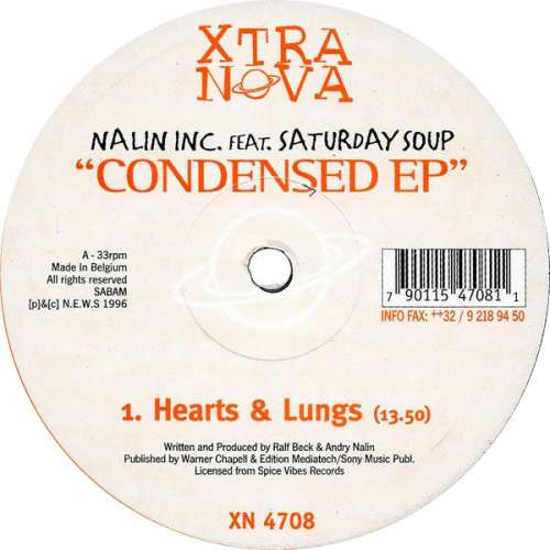 Cover Nalin Inc. Feat. Saturday Soup - Condensed EP (12, EP) Schallplatten Ankauf