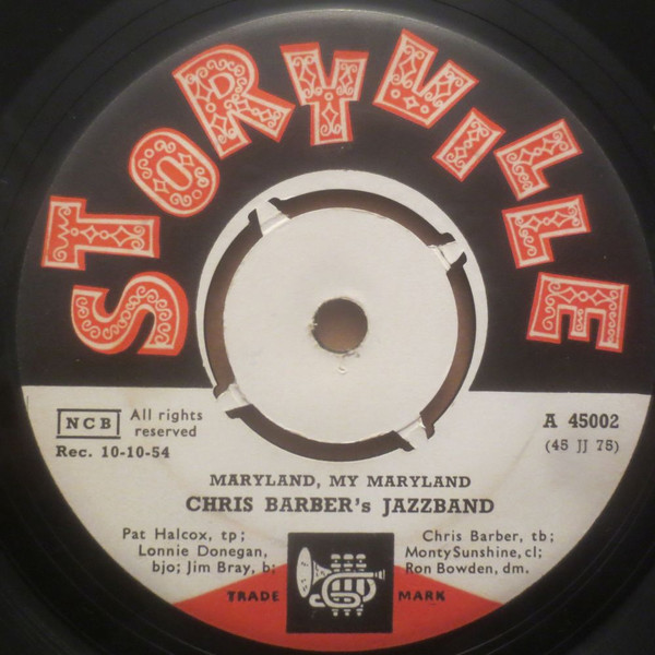 Cover Chris Barber's Jazz Band - Maryland, My Maryland (7, Single) Schallplatten Ankauf