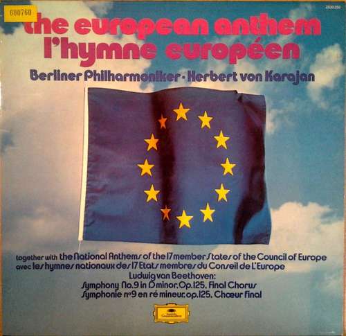 Cover Berliner Philharmoniker , Conducted by Herbert von Karajan - The European Anthem - L'Hymne Européen (LP, Comp) Schallplatten Ankauf