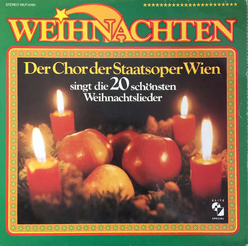 Cover Chor der Staatsoper Wien* - Die 20 schönsten Weihnachtslieder (LP) Schallplatten Ankauf
