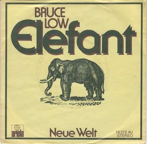 Cover Bruce Low - Elefant (7, Single) Schallplatten Ankauf