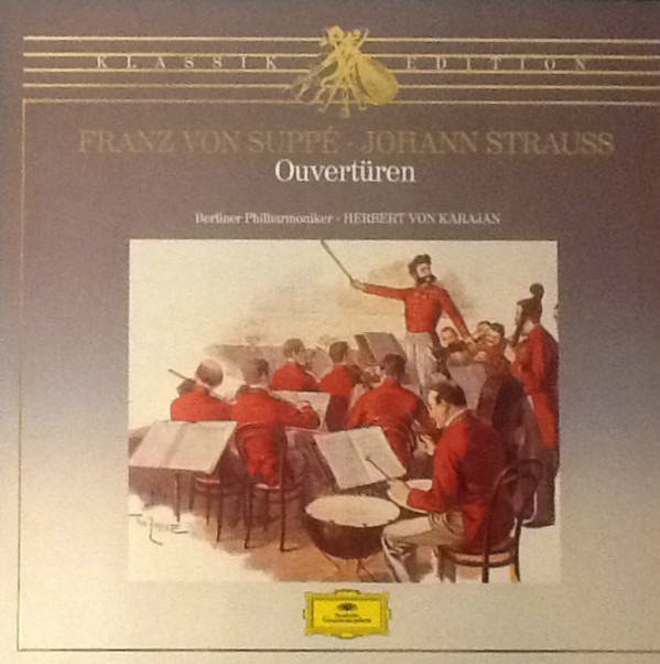 Cover Franz von Suppé, Johann Strauss Jr., Berliner Philharmoniker, Herbert von Karajan - Ouvertüren (LP, Comp, S/Edition) Schallplatten Ankauf