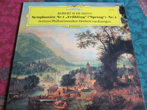 Cover Robert Schumann ,  Berliner Philharmoniker  •  Herbert von Karajan - Symphonien Nr. 1 ,,Frühling (Spring) • Nr. 4 (LP, Album, RE) Schallplatten Ankauf