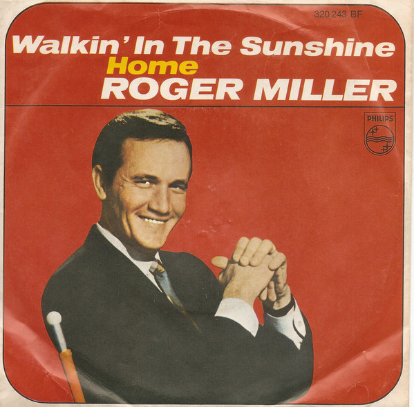 Cover Roger Miller - Walkin' In The Sunshine (7, Single, Mono, Blu) Schallplatten Ankauf