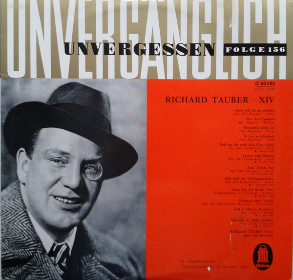 Cover Richard Tauber - Richard Tauber XIV (10, Comp) Schallplatten Ankauf
