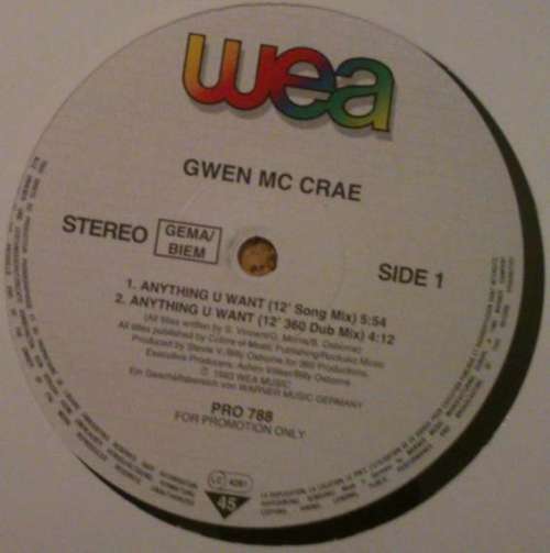 Cover Gwen McCrae - Anything U Want (12, Promo) Schallplatten Ankauf