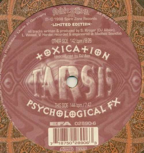 Cover Tarsis - Toxication / Psychological FX (12, Ltd) Schallplatten Ankauf