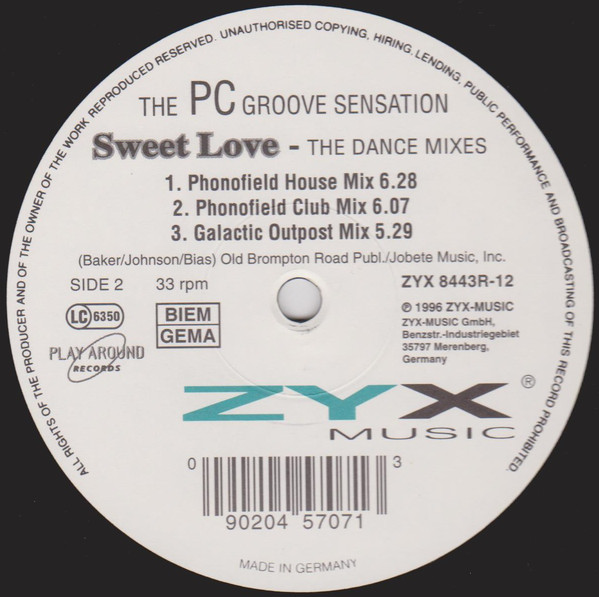 Cover PC Groove Sensation - Sweet Love - The Dance Mixes (12) Schallplatten Ankauf