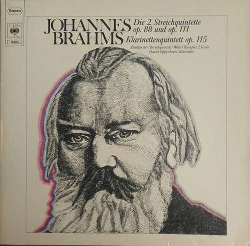 Cover Budapest String Quartet - Johannes Brahms: Die 2 Streichquintette op. 88 und op. 111; Klarinettenquintett op. 115 (2xLP, Album) Schallplatten Ankauf