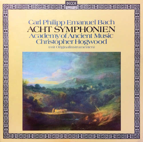 Cover Carl Philipp Emanuel Bach - The Academy Of Ancient Music, Christopher Hogwood - Acht Symphonien (2xLP, Box) Schallplatten Ankauf