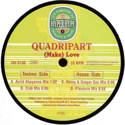 Cover Quadripart - (Make) Love (12) Schallplatten Ankauf
