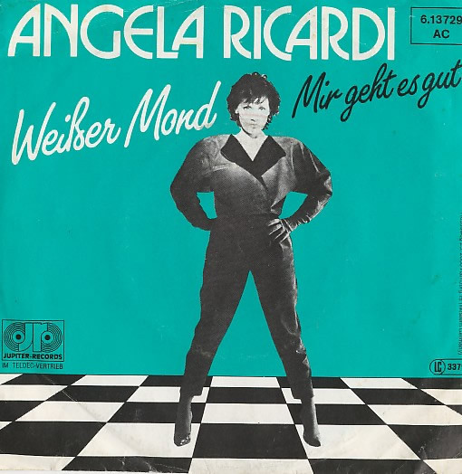 Cover Angela Ricardi - Weißer Mond (7, Single) Schallplatten Ankauf